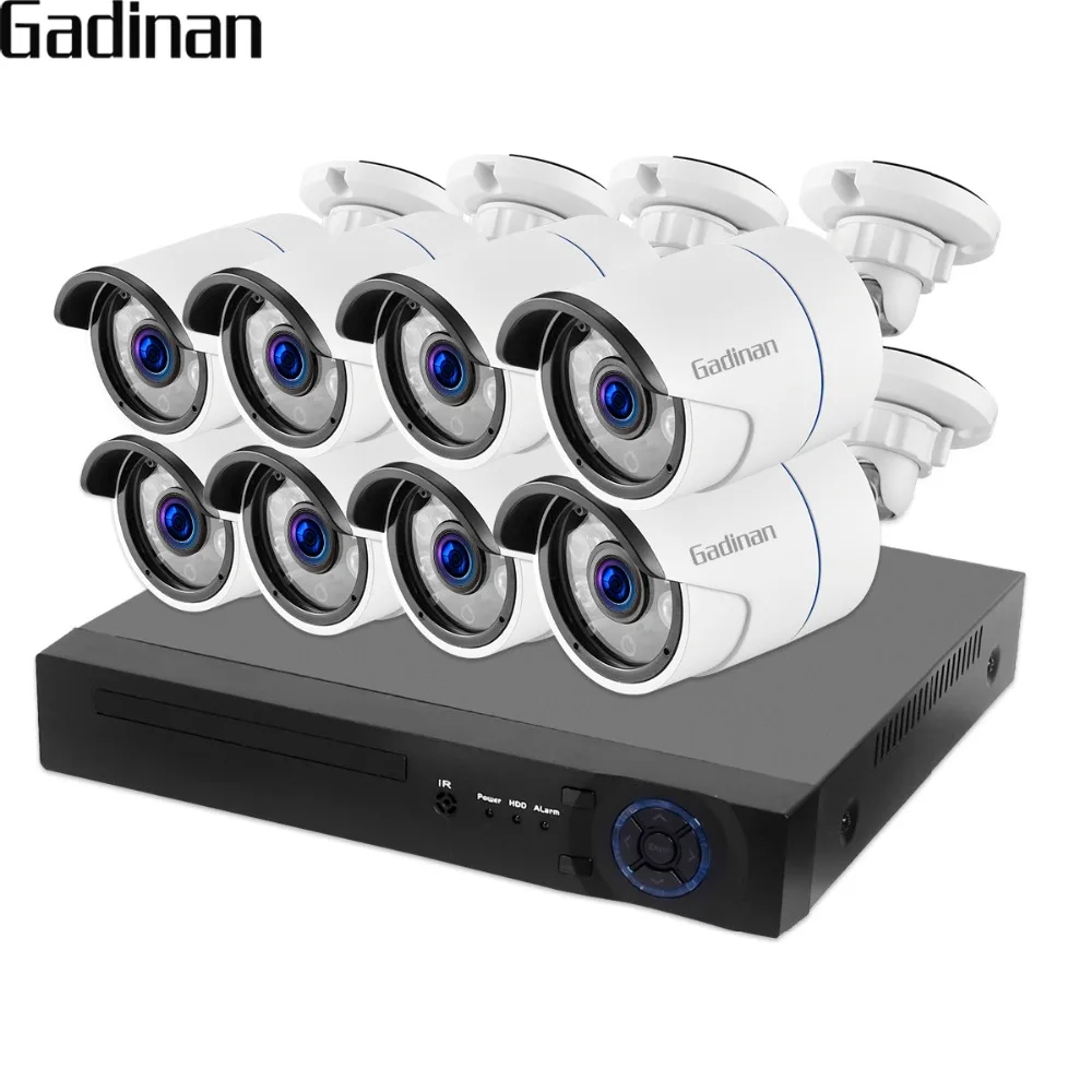 GADINAN 4CH 8CH 1080 P 2MP POE NVR CCTV Системы открытый Водонепроницаемый IP Камера P2P onvif видео