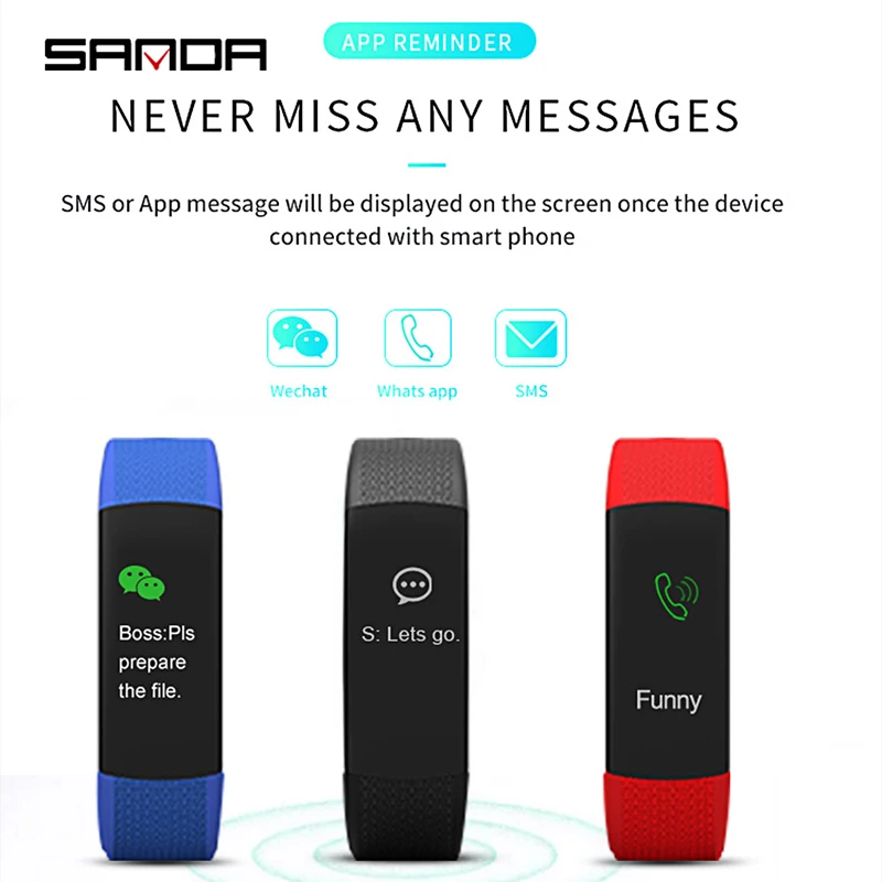 Смарт часы SANDA B6 с сенсорным экраном модные мужские и женские Bluetooth студенческие