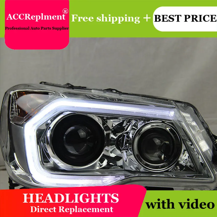 Автомобильный Стайлинг для Forester head светильник s U angel eyes 2013-2015 светодиодный бар Q5 bi