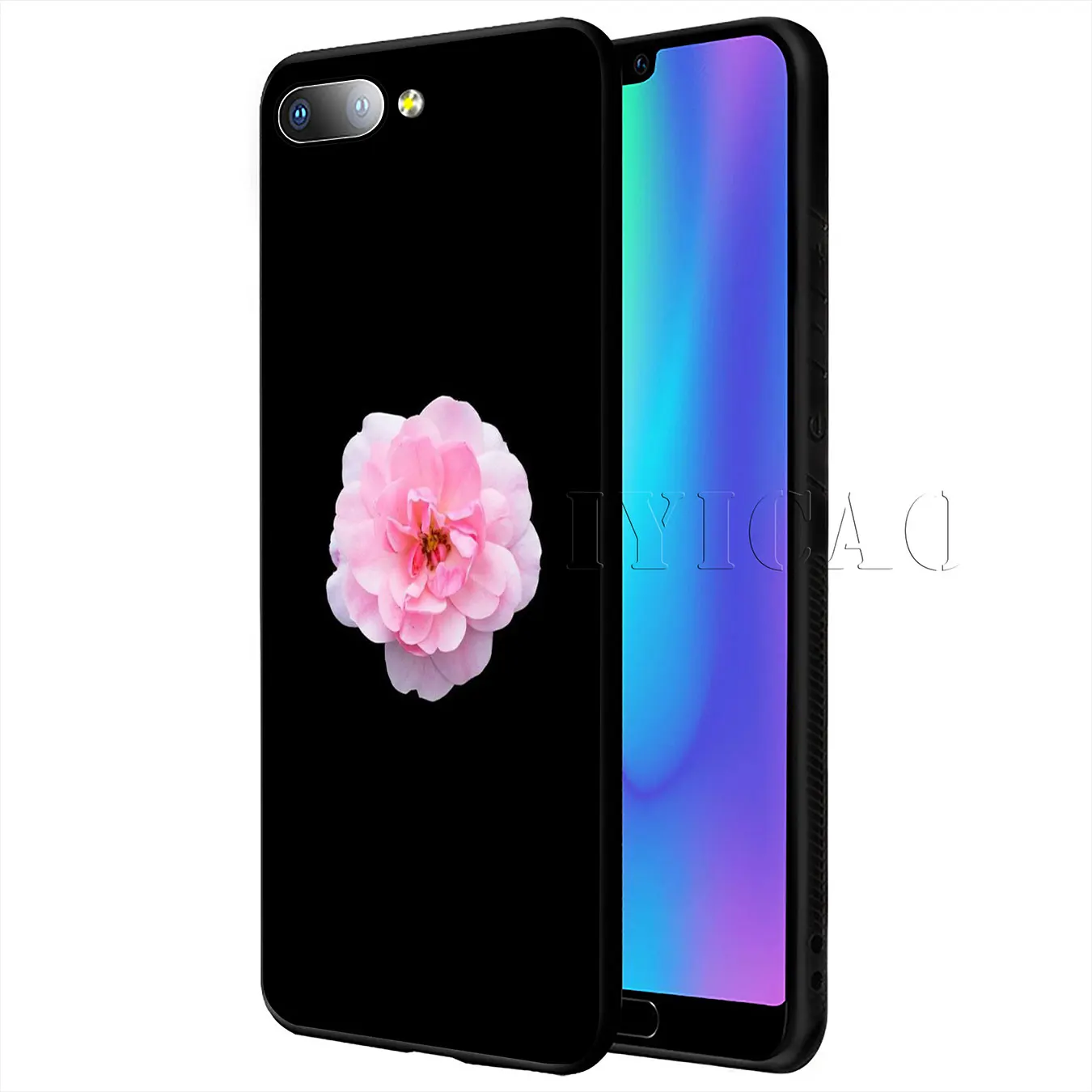 IYICAO Черный Розовый Мягкий силиконовый чехол для телефона Huawei Y9 Y7 Y6 Prime 2019 Honor 20 8C 8X 8