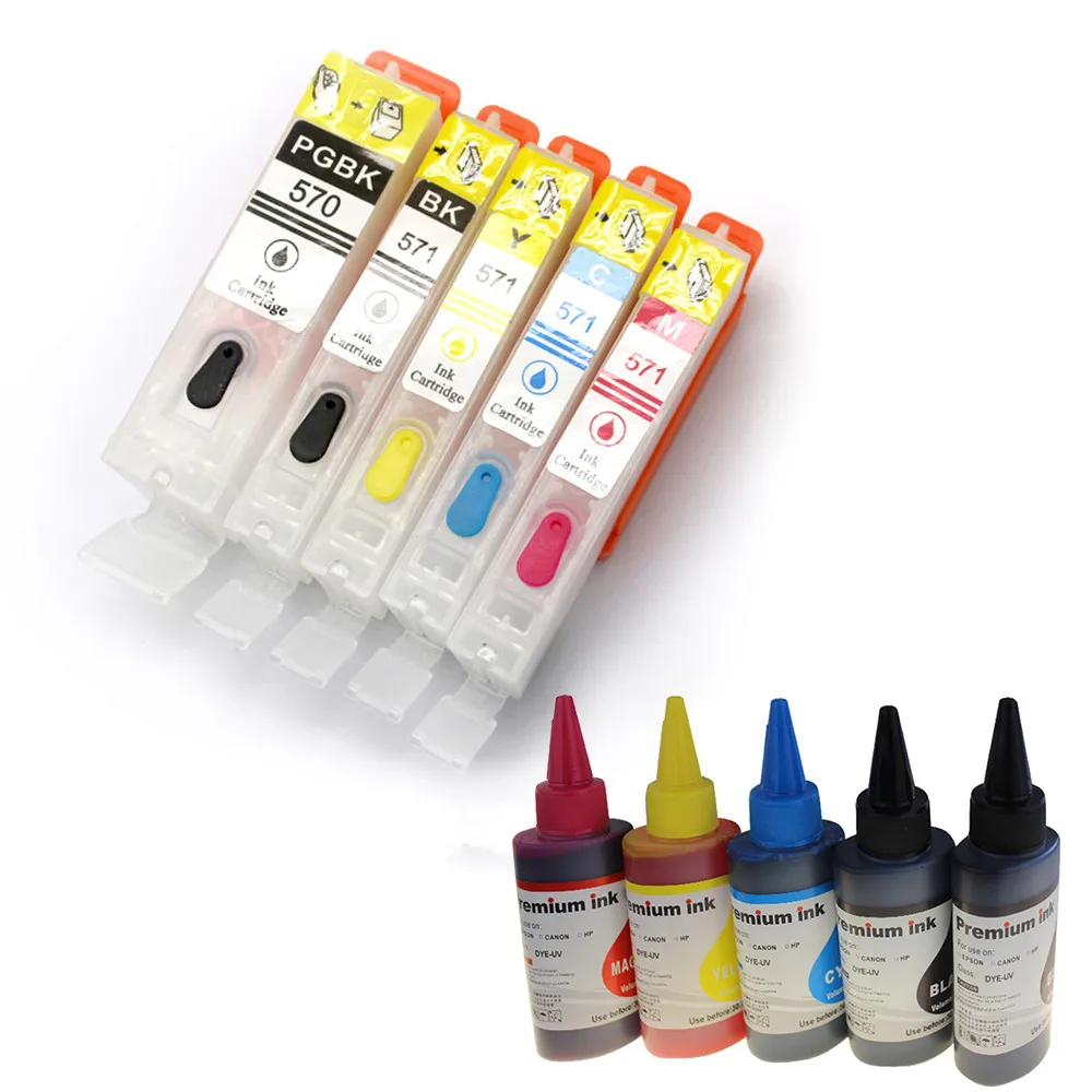 PGI 570 CLI 571 многоразовый картридж для CANON PIXMA MG5750 MG5751 MG5752 MG5753 MG6850 MG6851 MG6852 MG6853 принтер +