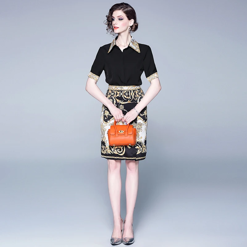 Женский комплект из 2 предметов футболка с коротким рукавом и принтом в стиле