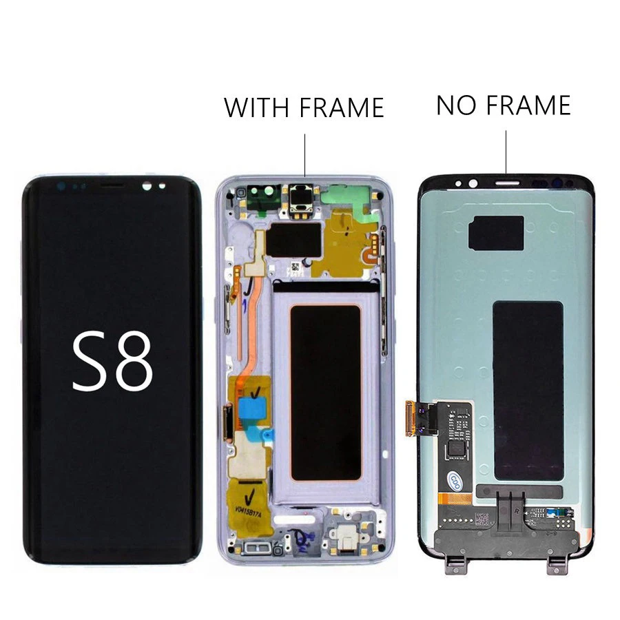 Оригинальный супер AMOLED экран для Samsung Galaxy S8 G950 ЖК-дисплей + Plus G955 в сборе с рамкой