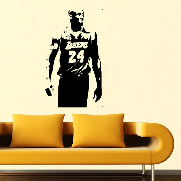 Защита может удалить художественные настенные наклейки Коби Брайант гостиная