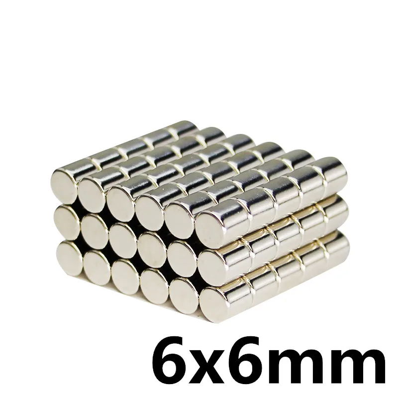 20 шт 6x6 мм супер сильный Мощный Круглый Магнит Редкоземельные Постоянные
