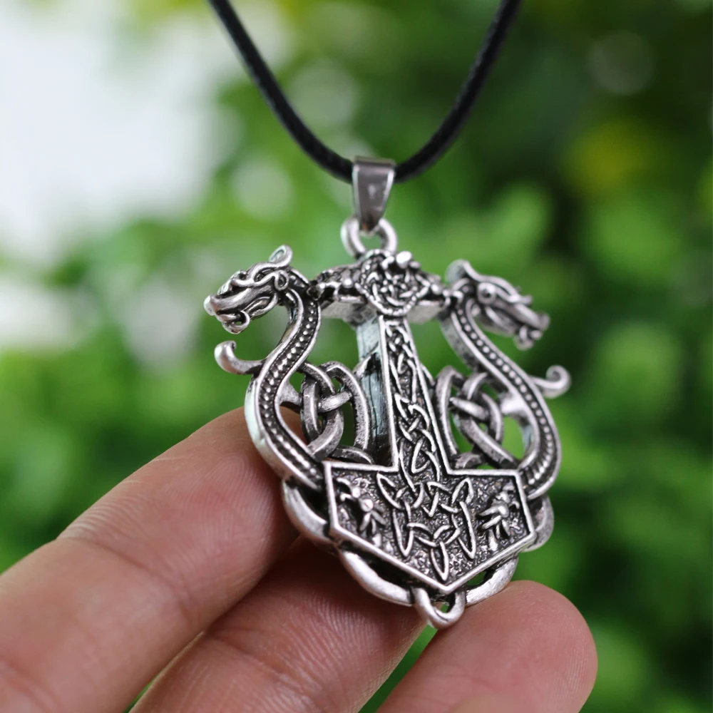 1 шт. скандинавский двойной дракон с молотком Тора|dragon dragon|necklace dragondouble necklace |