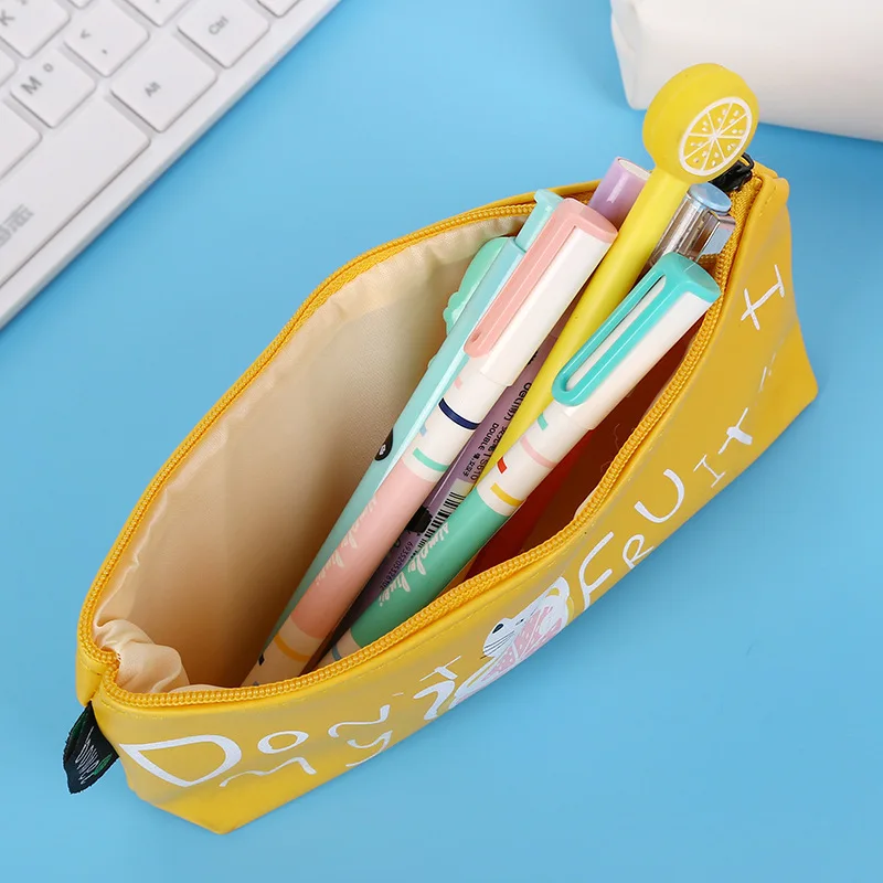 Мультфильм милый фруктовый Кот Карандаш косметическая сумка для хранения/милый