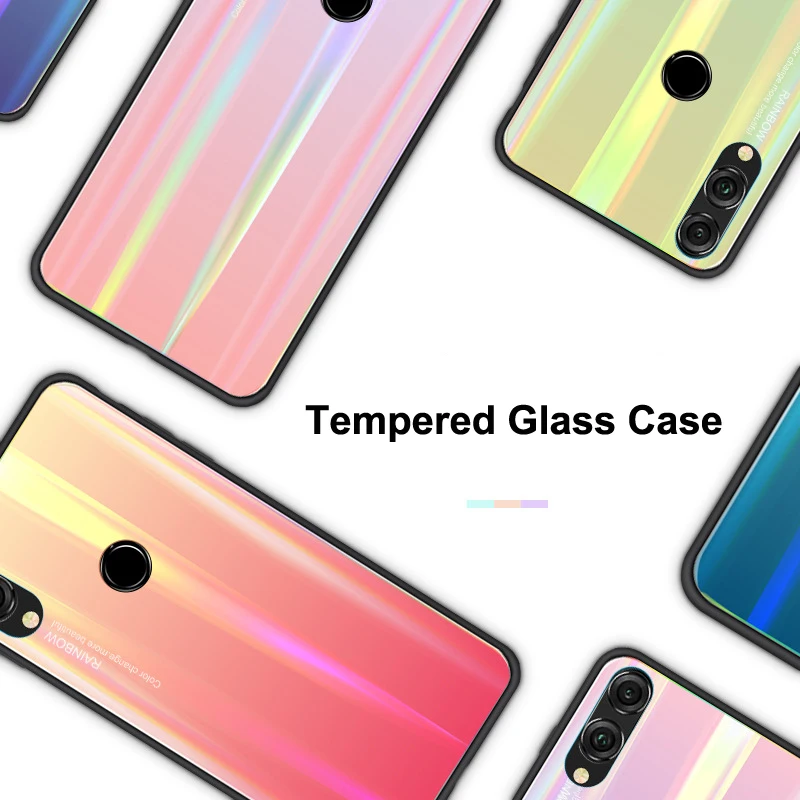 8X Сменные чехлы из закаленного стекла для Huawei Honor Nova 3 3i P Smart Plus чехол с лазерным