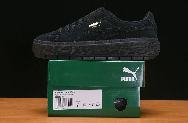Бесплатная доставка PUMA FENTY замши с тиснением Creeper Для женщин первого поколения