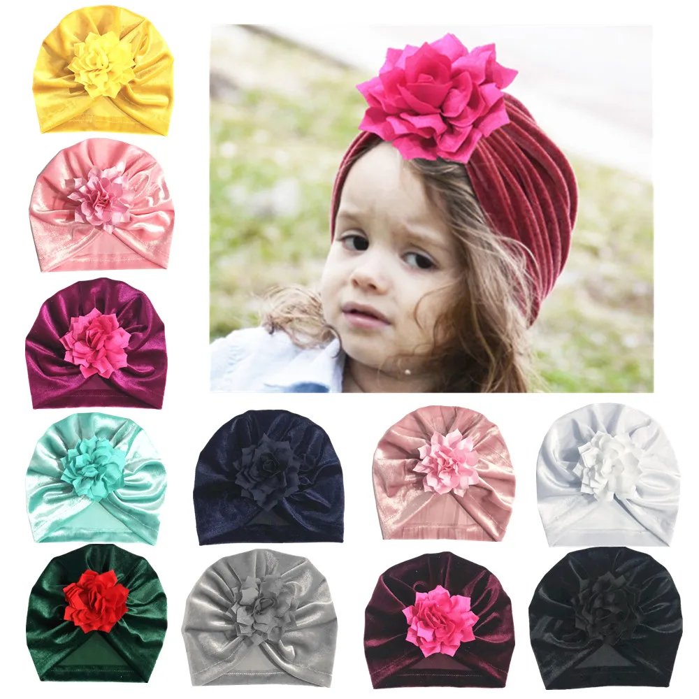

Newborn baby hat Flower Bowknot baby cap Infant Girls autumn hats Hospital Cap Soft Cotton Toddler Knit newborn baby photo props
