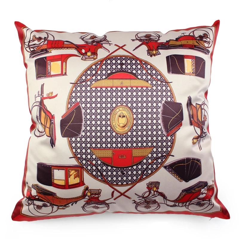 European Luxury Silk-like Brocade Geometric Cushion Cover Home Geometricos Funda Cojin Sofa Pillow Case Pattern | Дом и сад