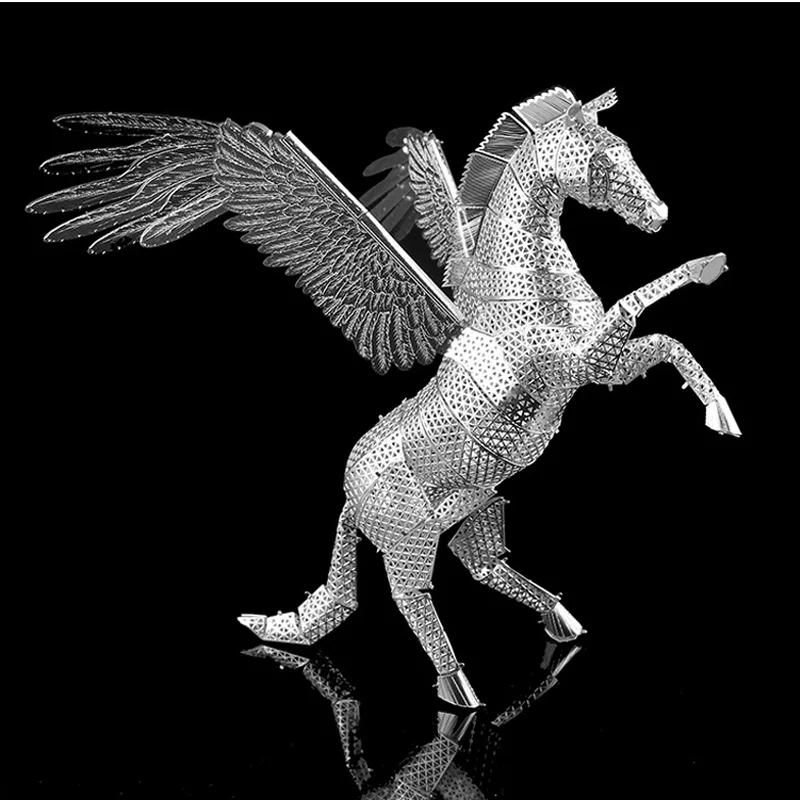 Металлический 3D нано-пазл Microworld модель Pegasus Fly Horse Z004 сделай сам лазерная вырезка