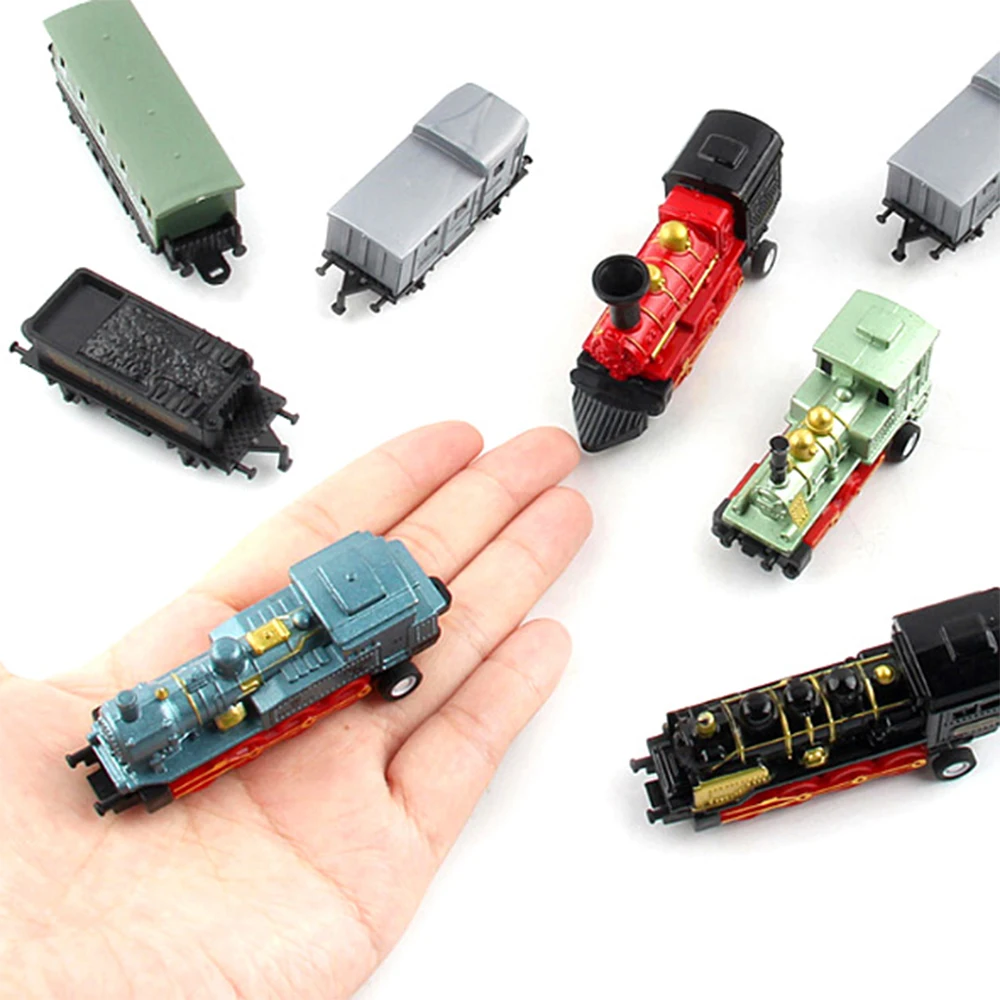 Набор паровых поездов железные дороги игрушки Mini 4/5 шт. дикасты металлический