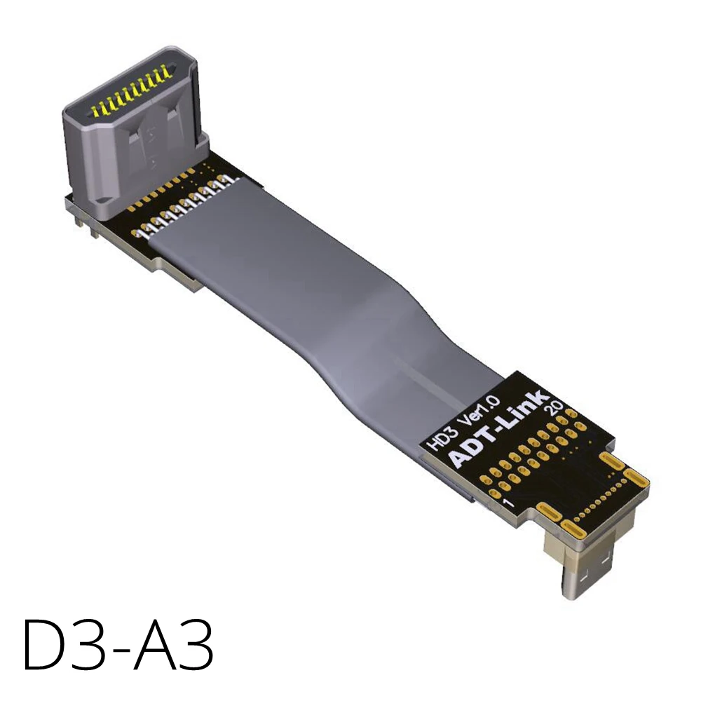 Фото Кабель преобразователь HDMI Micro угол 90 градусов 5/10/15/20/30/50/80/100 см V2.0 - купить