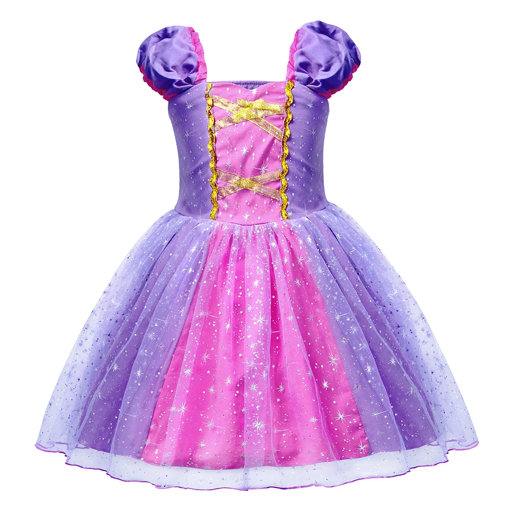 Only Dress Платье принцессы Рапунцель для маленьких девочек; карнавальный костюм на день рождения; кружевное рождественское бальное платье на Хэллоуин; детское платье-пачка; одежда - Цвет: Only Dress