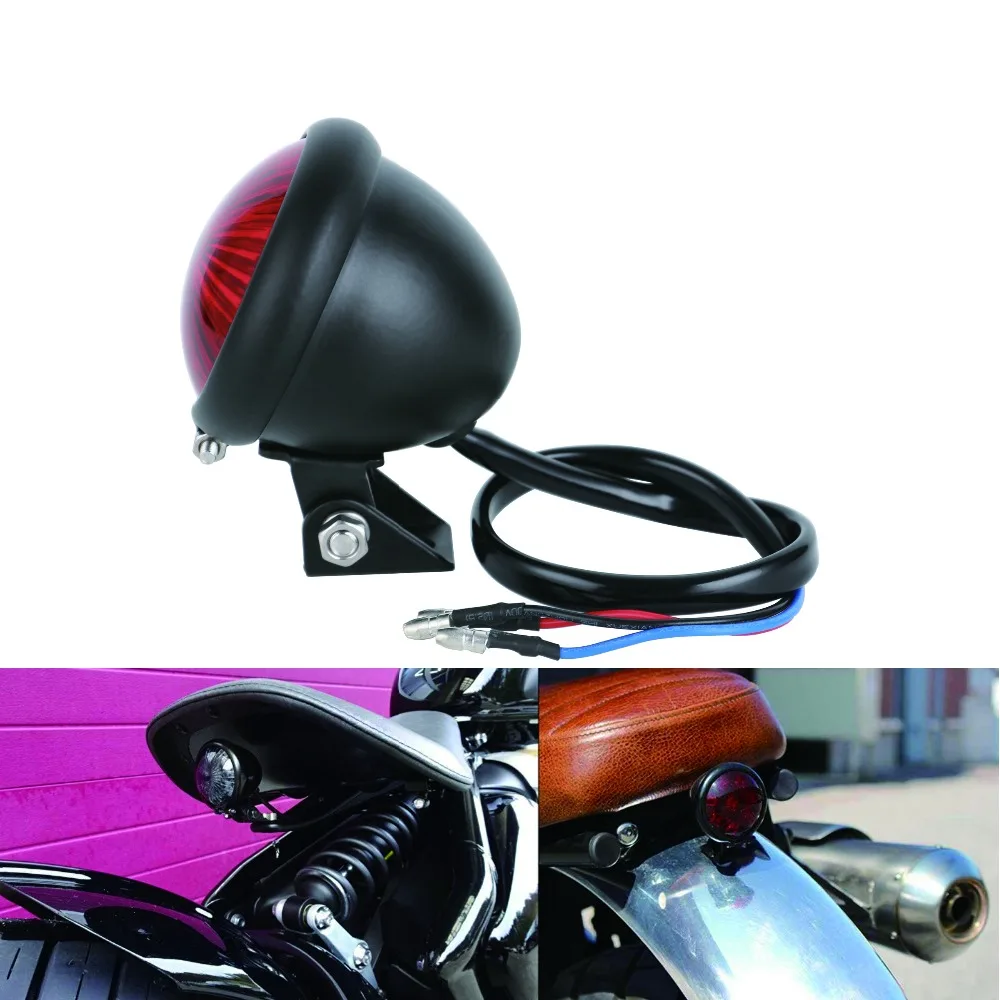 Красный светодиодный аксессуары для мотоциклов Регулируемый Cafe Racer Стиль задние