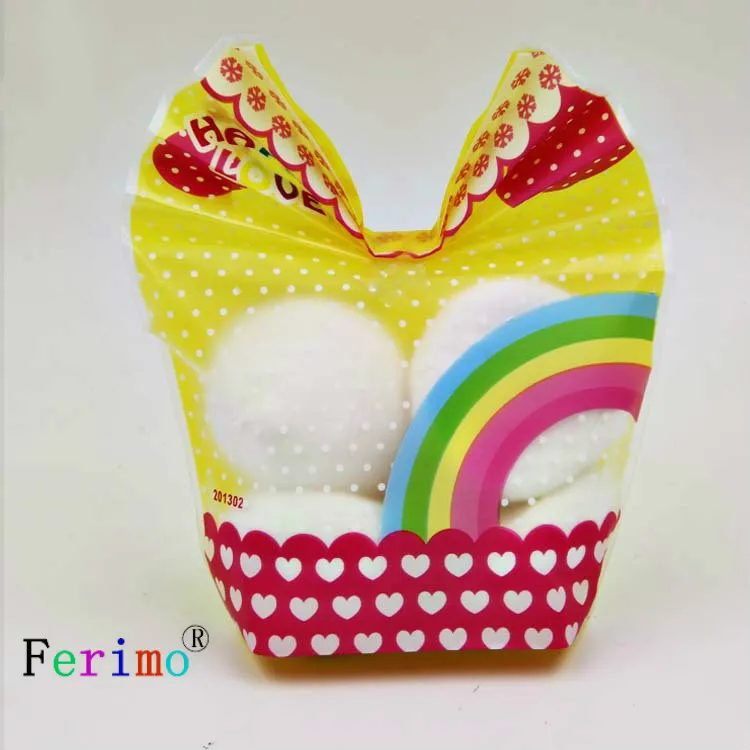 

100pcs Gift Bags Biscuits/ Candy/Handmade Bake Bbags, Flat Bags Plastic Bags