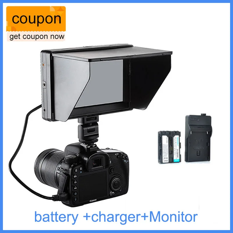 Viltrox 7 'DC 70 II цветной TFT ЖК монитор HDMI AV вход 1024*600 DSLR камера + NP FM500H аккумулятор