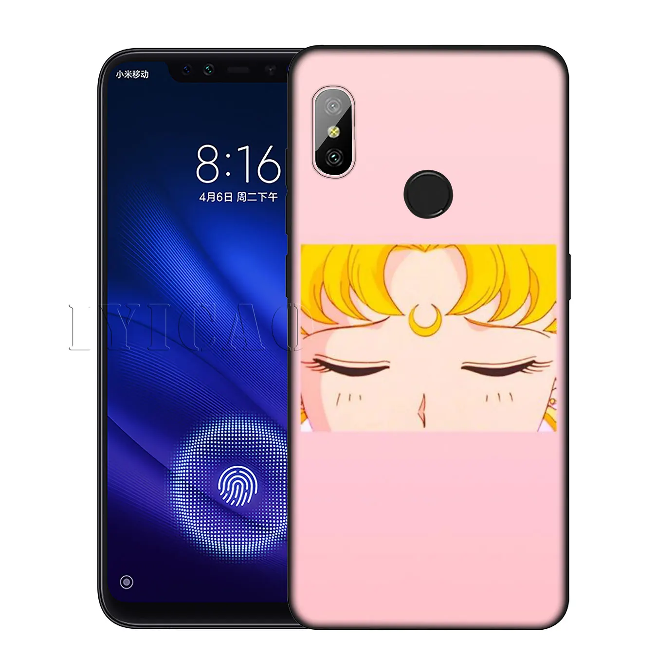 IYICAO Мягкий силиконовый чехол Sailor Moon для Xiaomi Redmi 6A 5A Note 8 7 4 4X 5 Plus 6 Pro черный из