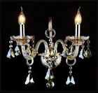 Современная хрустальная настенная лампа, светильник для спальни, роскошное освещение зеркала, прикроватная хрустальная лампа для спальни