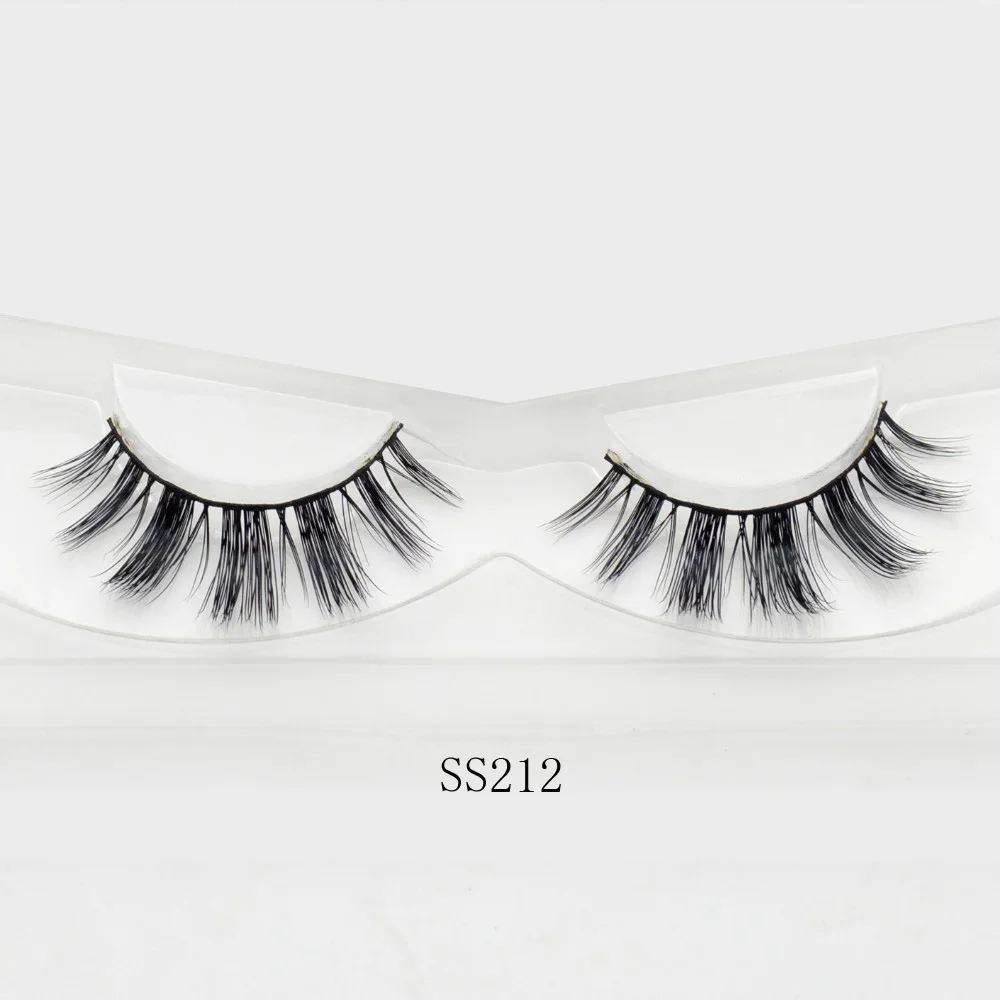 Lash 3D норковые ресницы, ресницы для глаз, мягкие толстые и натуральные длинные накладные ресницы для макияжа,, ручная работа, 9 видов стилей, 1 пара - Длина: SS212