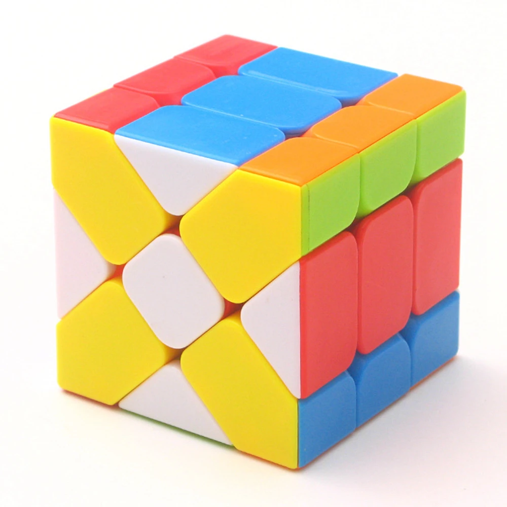 BabeLeMi без наклеек Красочный 3x3x3 скошенный Фишер скоростной волшебный куб