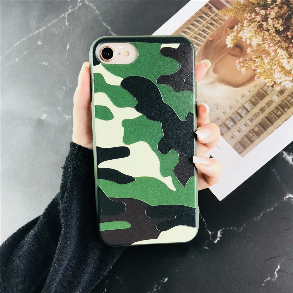 3D Армейский зеленый чехол для телефона iphone 7 камуфляж Высокое качество мягкая IMD