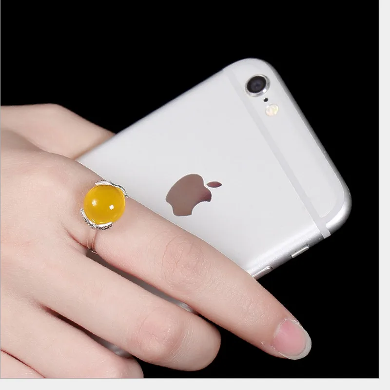 Uglyless Real S 925 пробы Серебряное женское кольцо из натурального халцедона винтажное