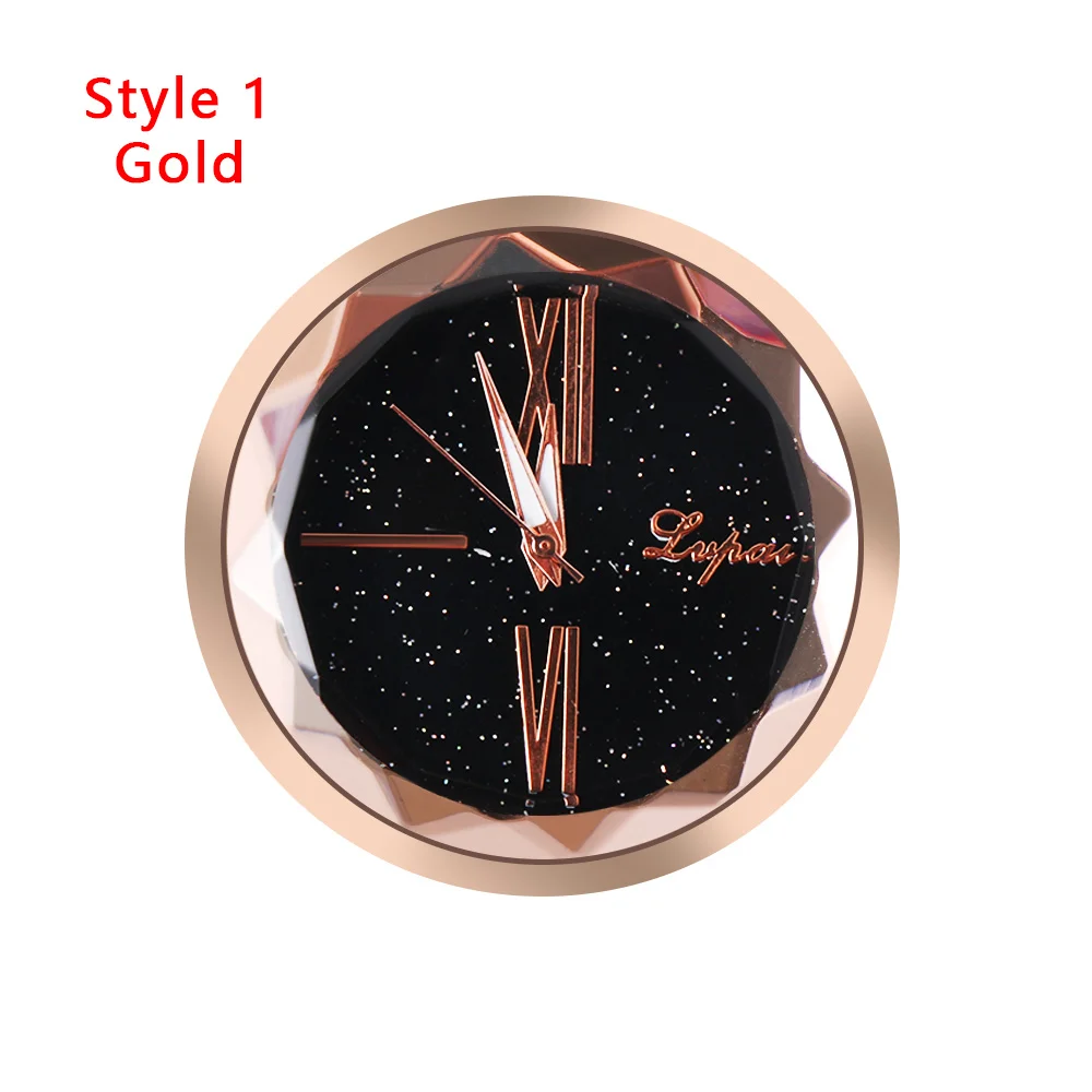 Style 1 gold Автомобильные декоративные часы для интерьера, кварцевые аналоговые часы WatcCah, автомобильные часы-наклейка, аксессуары для салона автомобиля - Цвет: Style 1 gold