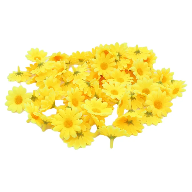 100 х Искусственные Шелковые головки цветов Малый Хризантема искусственный