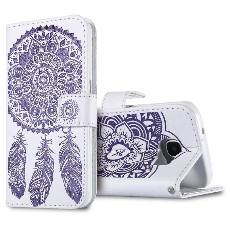 SEXY Kisscase чехол для iPhone X 8 7 6 6 S plus 5 5S Флип кожаный колокольчик чехол для Samsung Galaxy S8 плюс S6 S7 края блеск ракушками задней крышки чехол на айфон X 8 6 7 6s Plus 5 5s se чехол для теле - Цвет: White Violet