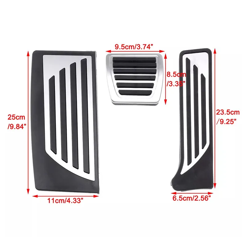 3 шт. подставка для ног топливный тормоз салона автомобиля Педали колодки Alfa Romeo