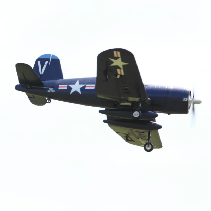 FMS 800 мм Mini Warbird F4U Corsair V2 синий PNP с гироскопом для тренировки реакции