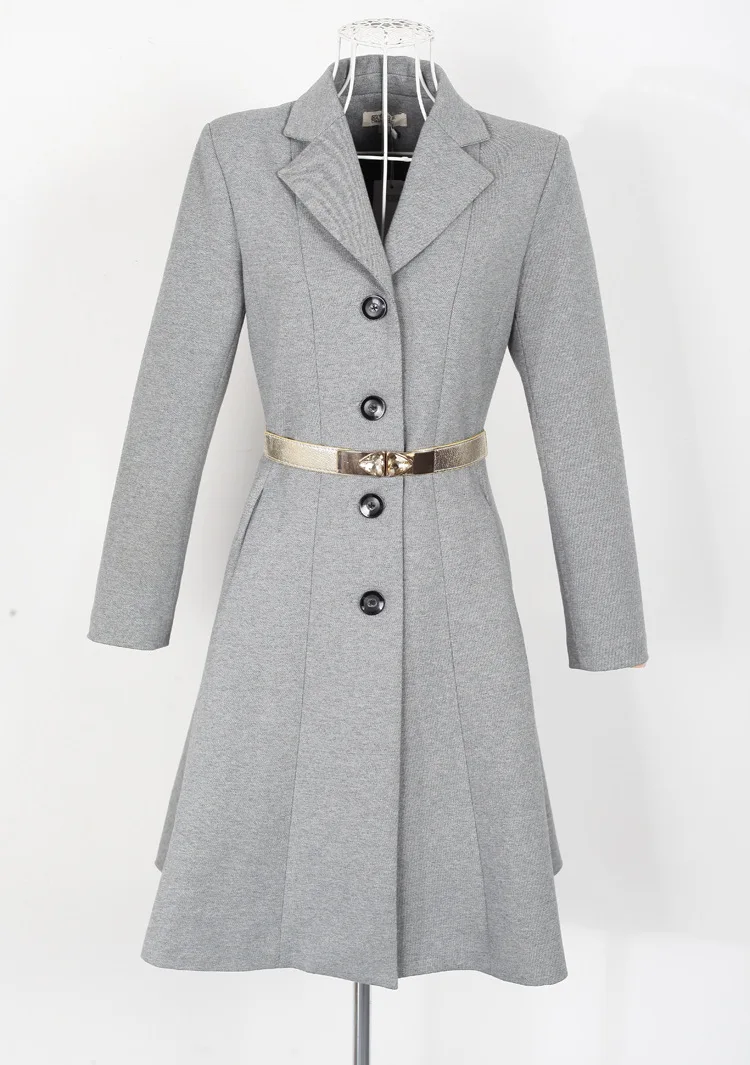Elegant Woman Winter Wool Coat 