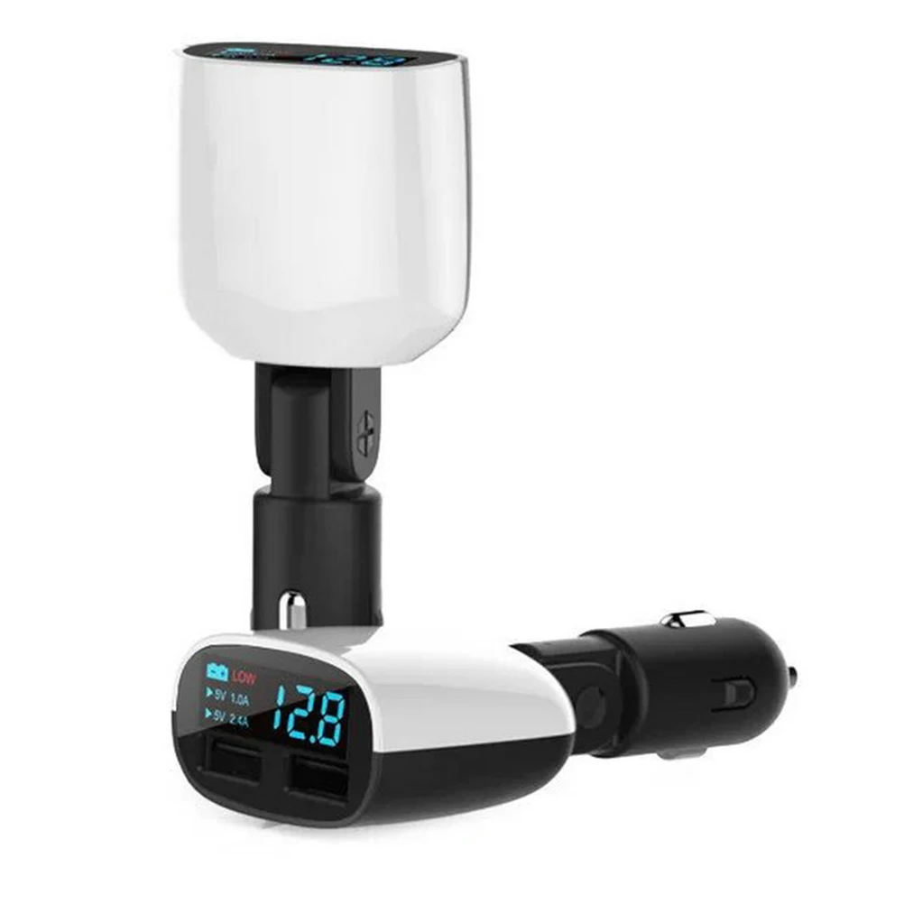 Автомобильное зарядное устройство с двумя Usb разъемами 3 4 А светодиодный