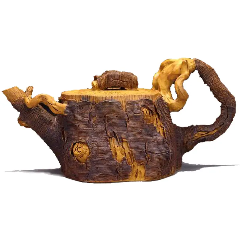 130cc Authentic Yixing Teapot Imitation Wood Pot Chinese Health Purple Clay Tea Set Maker Creative Zisha Home Decor | Дом и сад