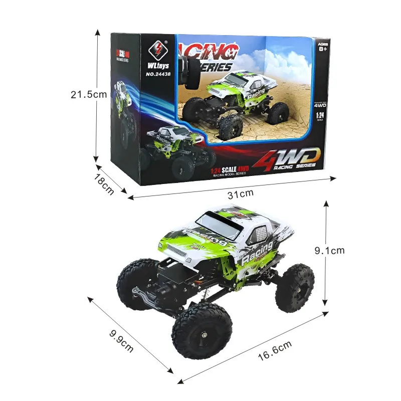 WL Toys 2 4G RC автомобиль 1:24 радио Электрический четырехколесный привод альпинист 24438