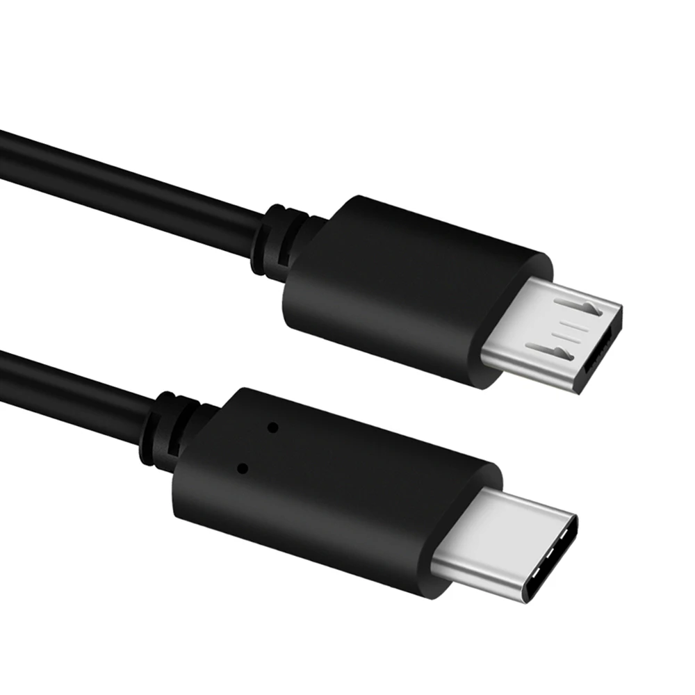 Usb c к micro usb кабель Поддержка передачи данных кабели для зарядки 1 м ПВХ 2.4A Micro USB Type C