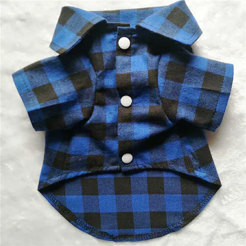 Pet Puppy Dog Clothes Plaid Shirt Coats Jackets For Small Dogs Clothing Yorkies Chihuahua | Дом и сад