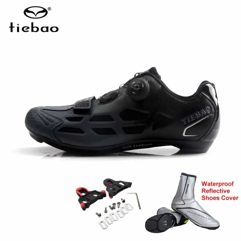 balck cover cleats Tiebao/Мужская и женская обувь для велоспорта; обувь для шоссейного велосипеда; дышащая обувь для езды на велосипеде; кроссовки; спортивная обувь - Цвет: balck cover cleats