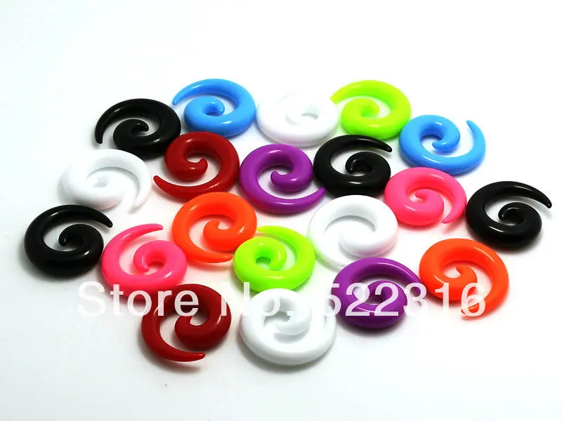 Бесплатная доставка пирсинг тела ювелирные изделия спирали полного цвета ушные