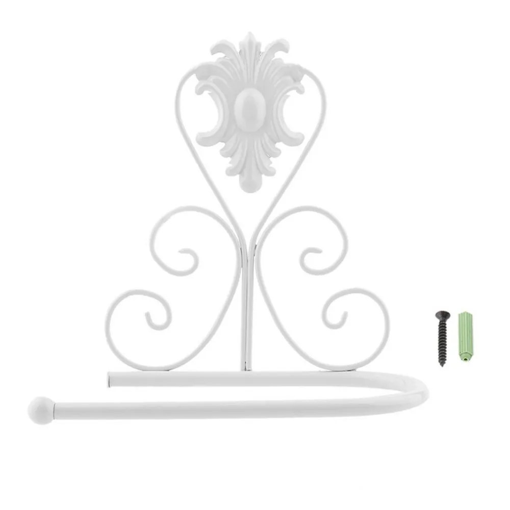 Vintage Design Classical Iron Tissue Paper Towel Roll Holder Bathroom Toilet Wall Mount Rack Hanger Anti-rust Surface