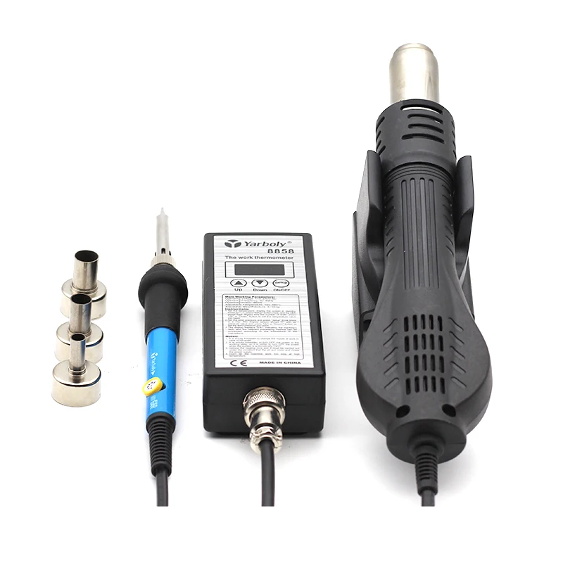 220V Portable BGA SMD Rework Solder Station DIY Hot Air Blower Heat Gun Hair Dryer Soldering Hairdryer 8858 VS 858 858D 8586