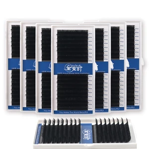 8 лотковпартия, 17 рядовлоток, мягкие ресницы для наращивания, профессиональные ресницы ручной работы, 3d натуральные черные индивидуальные корейские шелковые ресницы