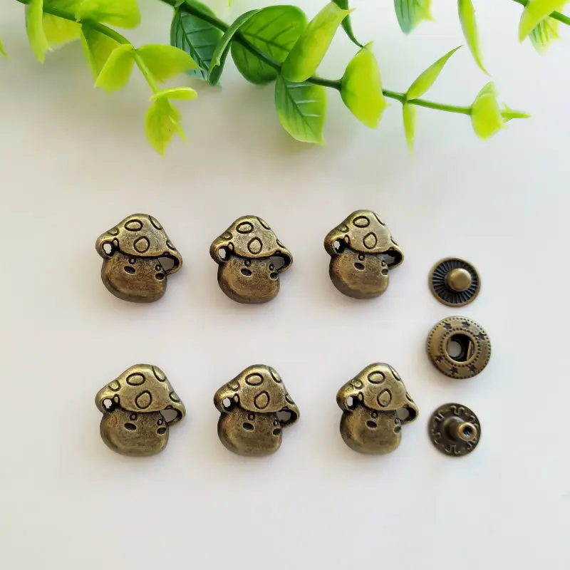 6 комплектов гриб кожа 17 х18 мм|button craft|snap fastenerpress stud |