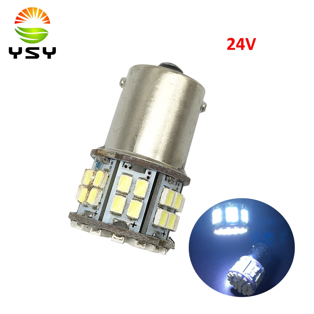 YSY 100 шт 24 В белый 1206 50 SMD Светодиодные лампы 1156 BA15S P21W автомобильные запасные