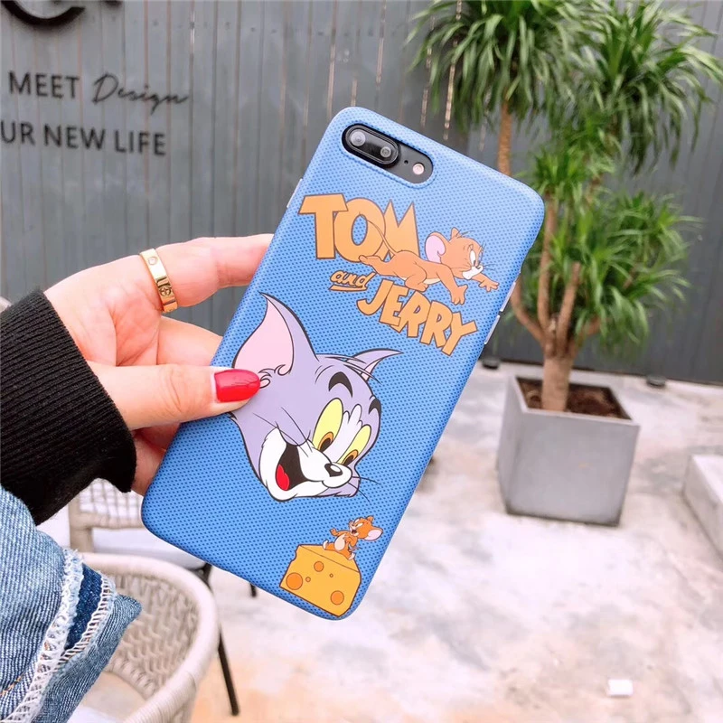 Забавный мультяшный чехол для iPhone X XS Max XR милый кот Том Джек iphone 8 7 6 S Plus Мягкий IMD