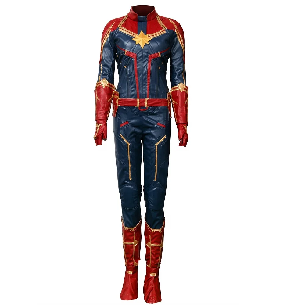 full set Takerlama капитан Марвел Косплей Костюм Carol Danvers супергерой косплей Ms. Marvel комбинезон Хэллоуин вечерние костюмы - Цвет: full set
