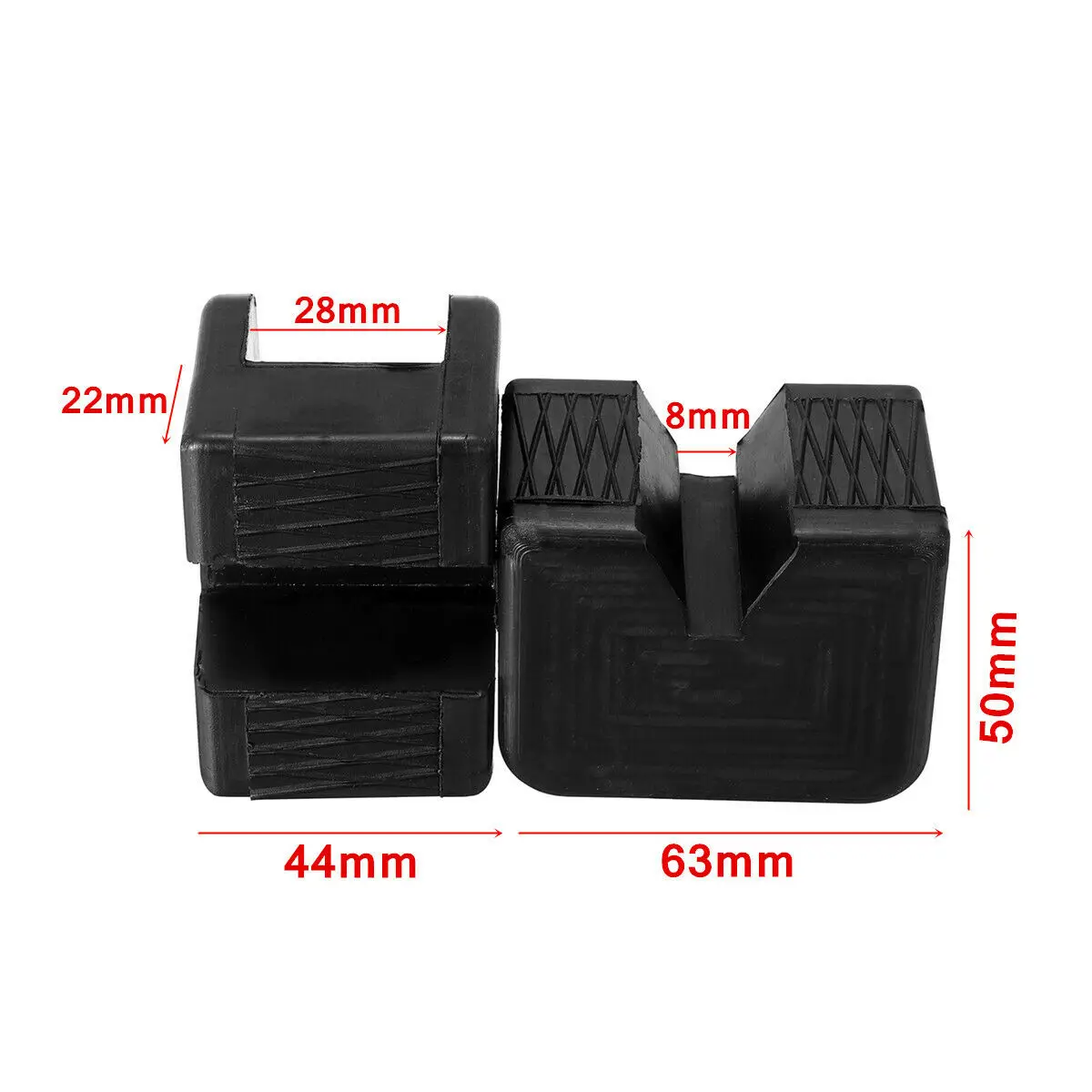 

Car Protect Replacement Accessories Lifting jack Slotted Block Guard Adapter 1 Pair Truck Parts Durable Useful