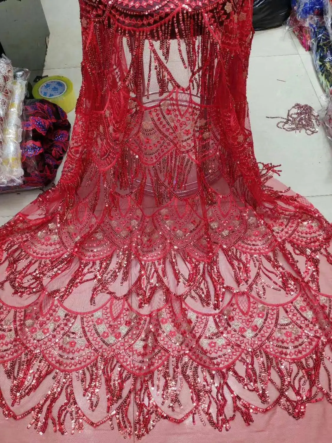 Африканский Тюлевая ткань с камушками 2019 высокое качество кружева французская